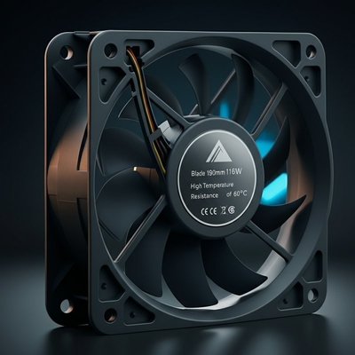 Puissance de la lame 190 mm 116W résistance à haute température de 60°C EC ventilateur axiale